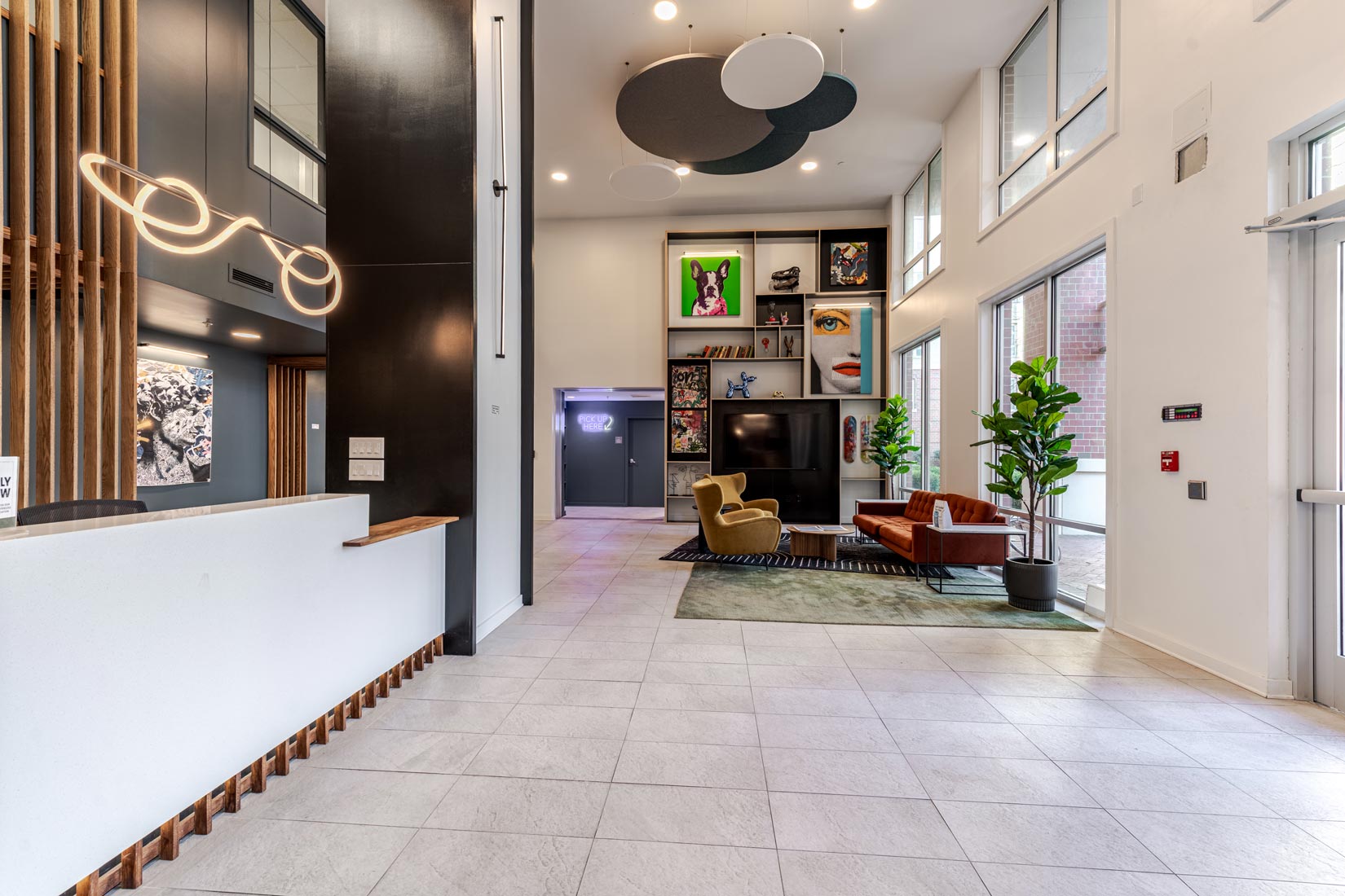 valentine commons apartments near nc state university leasing office interior
